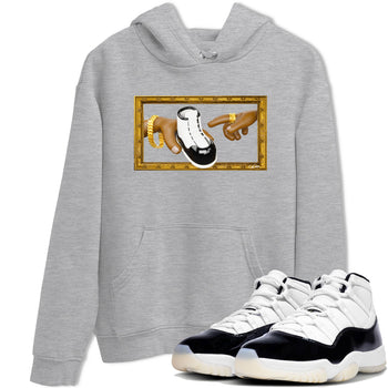 Air Jordan 11 Gratitude shirt to match jordans The Creation Of Adam sneaker tees AJ11 Gratitude SNRT Sneaker Release Tees Unisex Heather Grey 1 T-Shirt