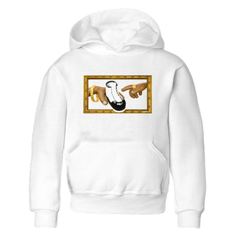 Air Jordan 11 Gratitude shirt to match jordans The Creation Of Adam sneaker tees AJ11 Gratitude SNRT Sneaker Release Tees Baby Toddler White 2 T-Shirt