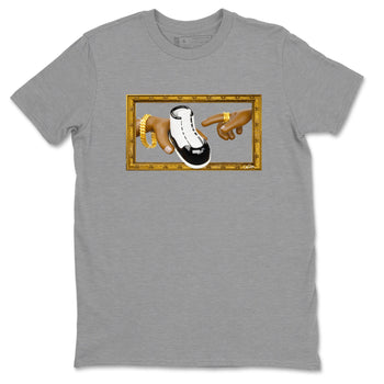 Air Jordan 11 Gratitude shirt to match jordans The Creation Of Adam sneaker tees AJ11 Gratitude SNRT Sneaker Release Tees Unisex Heather Grey 2 T-Shirt