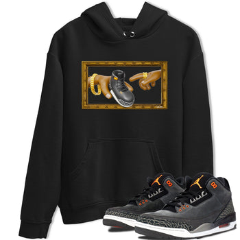 Air Jordan 3 Fear shirt to match jordans The Creation of Adam sneaker tees AJ3 Fear SNRT Sneaker Release Tees Unisex Black 1 T-Shirt