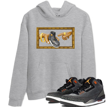Air Jordan 3 Fear shirt to match jordans The Creation of Adam sneaker tees AJ3 Fear SNRT Sneaker Release Tees Unisex Heather Grey 1 T-Shirt