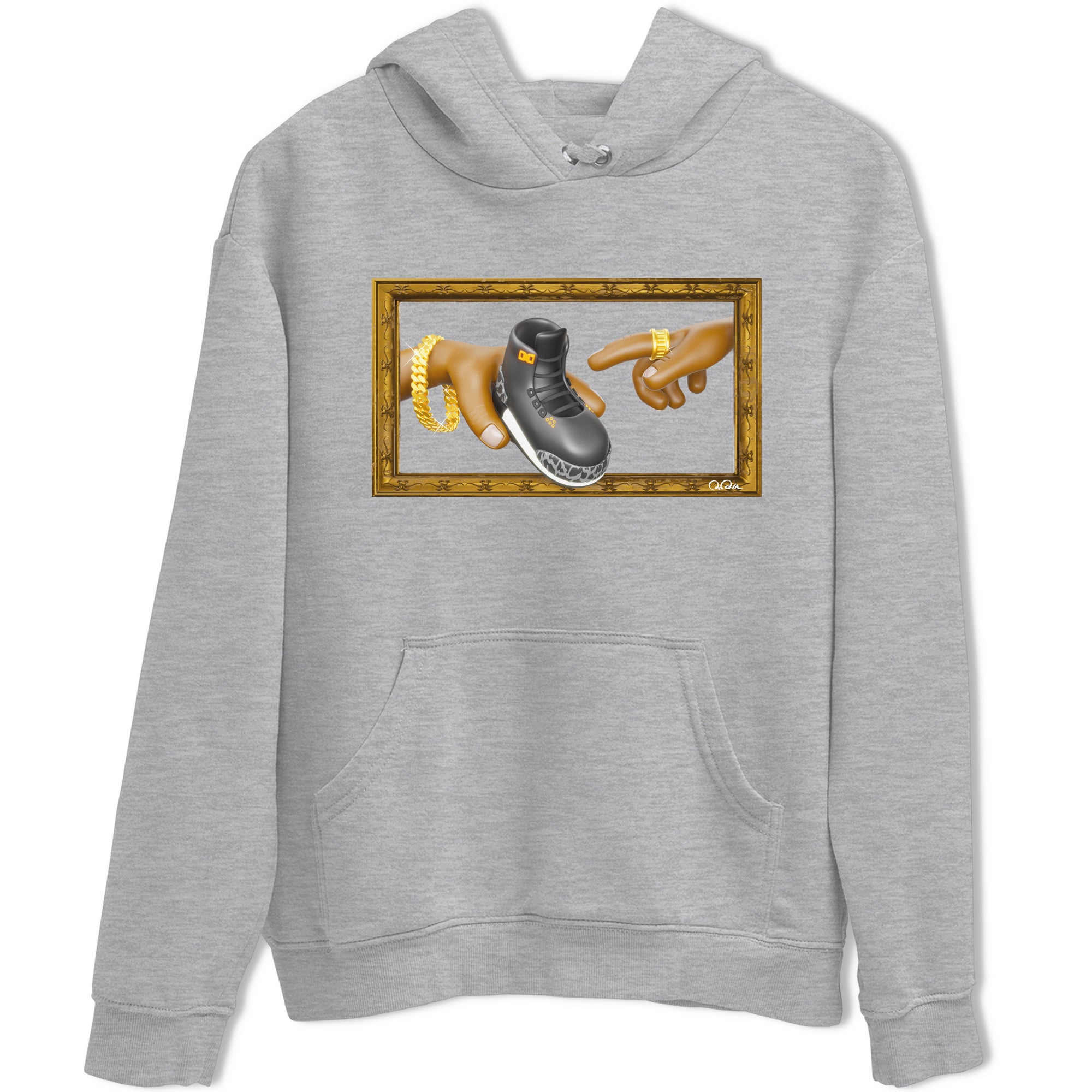 Air Jordan 3 Fear shirt to match jordans The Creation of Adam sneaker tees AJ3 Fear SNRT Sneaker Release Tees Unisex Heather Grey 2 T-Shirt