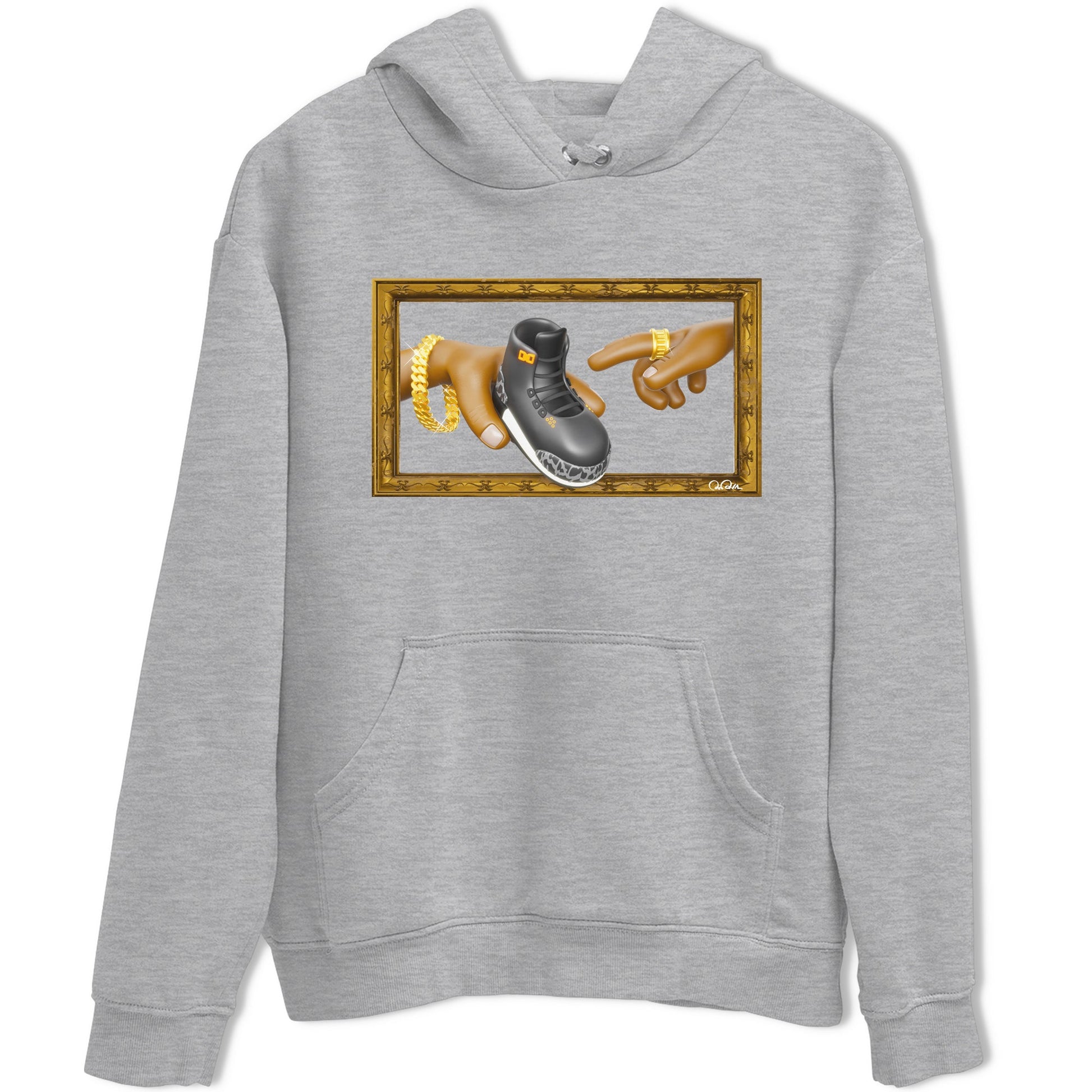 Air Jordan 3 Fear shirt to match jordans The Creation of Adam sneaker tees AJ3 Fear SNRT Sneaker Release Tees Unisex Heather Grey 2 T-Shirt