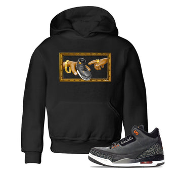 Air Jordan 3 Fear shirt to match jordans The Creation of Adam sneaker tees AJ3 Fear SNRT Sneaker Release Tees Baby Toddler Black 1 T-Shirt