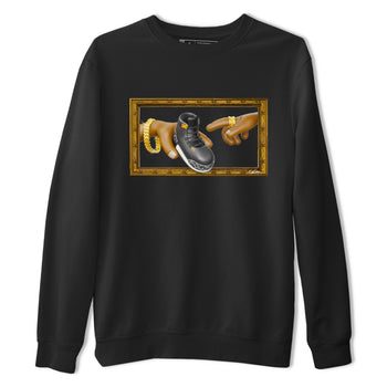 Air Jordan 3 Fear shirt to match jordans The Creation of Adam sneaker tees AJ3 Fear SNRT Sneaker Release Tees Unisex Black 2 T-Shirt