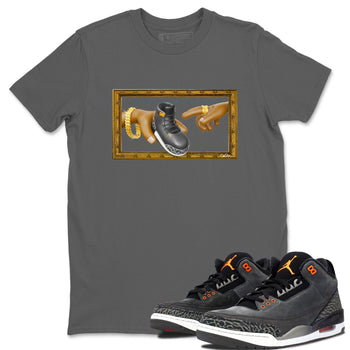 Air Jordan 3 Fear shirt to match jordans The Creation of Adam sneaker tees AJ3 Fear SNRT Sneaker Release Tees Unisex Cool Grey 1 T-Shirt