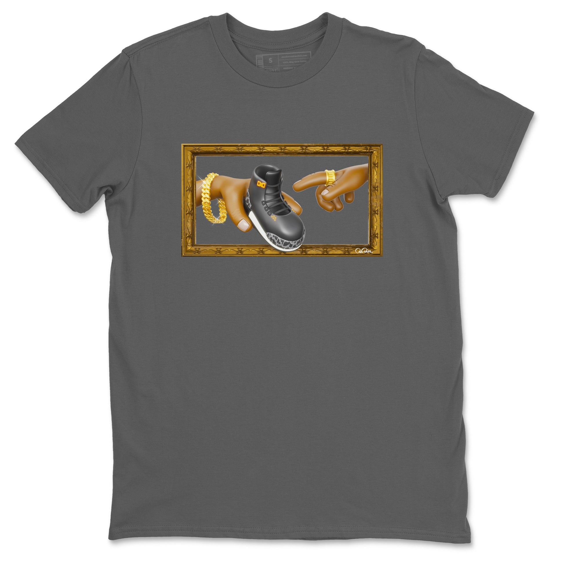 Air Jordan 3 Fear shirt to match jordans The Creation of Adam sneaker tees AJ3 Fear SNRT Sneaker Release Tees Unisex Cool Grey 2 T-Shirt