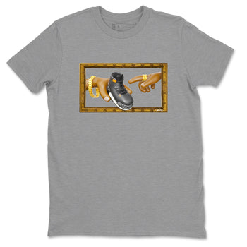 Air Jordan 3 Fear shirt to match jordans The Creation of Adam sneaker tees AJ3 Fear SNRT Sneaker Release Tees Unisex Heather Grey 2 T-Shirt