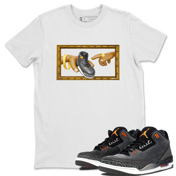 Air Jordan 3 Fear shirt to match jordans The Creation of Adam sneaker tees AJ3 Fear SNRT Sneaker Release Tees Unisex White 1 T-Shirt