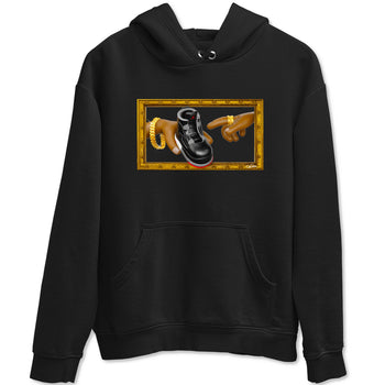 4s Bred Reimagined shirt to match jordans The Creation Of Adam sneaker tees Air Jordan 4 Bred Reimagined SNRT Sneaker Release Tees unisex cotton Black 2 crew neck shirt