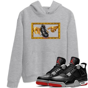 4s Bred Reimagined shirt to match jordans The Creation Of Adam sneaker tees Air Jordan 4 Bred Reimagined SNRT Sneaker Release Tees unisex cotton Heather Grey 1 crew neck shirt