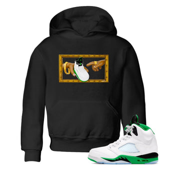 5s Lucky Green shirt to match jordans The Creation of Adam sneaker tees Air Jordan 5 Lucky Green SNRT Sneaker Release Tees Baby Toddler Black 1 T-Shirt