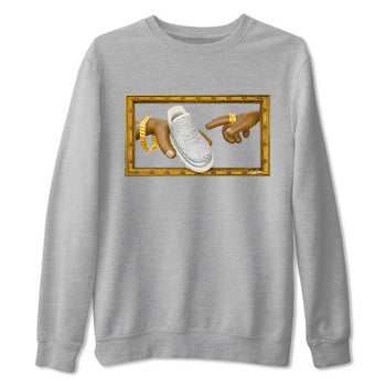 Yeezy 350 Static shirt to match jordans The Creation Of Adam sneaker tees Adidas Yeezy 350 Static SNRT Sneaker Release Tees Unisex Heather Grey 2 T-Shirt