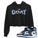 Air Jordan 1 Retro High OG UNC Toe Shirt to match Jordans The GOAT Sneaker Tees 1s UNC Toe SNRT Sneaker Release Tees Crop T-Shirts Black 1