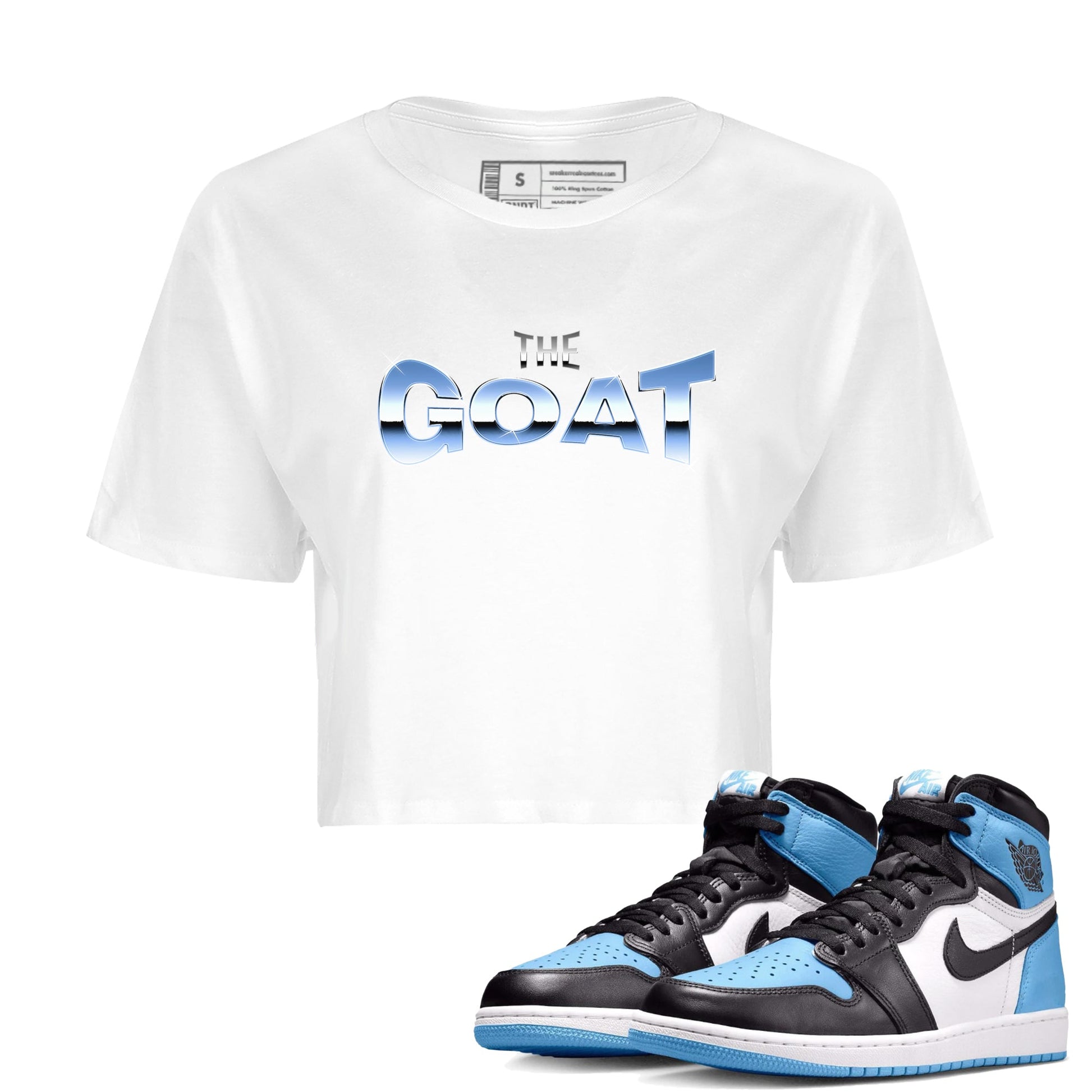 Air Jordan 1 UNC Toe The GOAT WMNS Cotton Sneaker Hoodie Air Jordan 1 UNC Toe Sneaker Crop Hoodie Size Chart