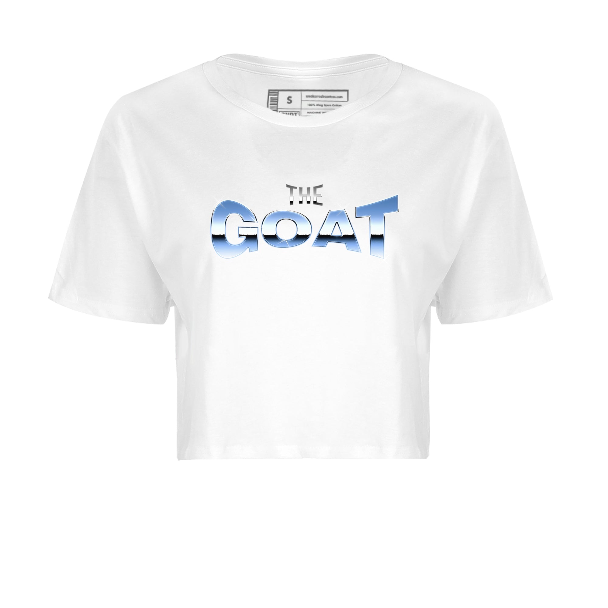 Air Jordan 1 Retro High OG UNC Toe Shirt to match Jordans The GOAT Sneaker Tees 1s UNC Toe SNRT Sneaker Release Tees Crop T-Shirts White 2