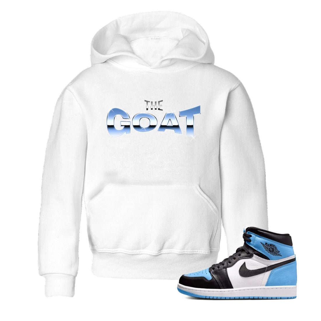 Air Jordan 1 Retro High OG UNC Toe Shirt to match Jordans The GOAT Sneaker Tees 1s UNC Toe SNRT Sneaker Release Tees Kids and Baby Tees White 1