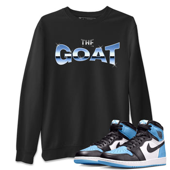 Air Jordan 1 UNC Toe The GOAT Crew Neck Sneaker Tees AJ1 OG High UNC Toe Sneaker T-Shirts Washing and Care Tip