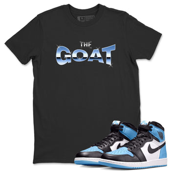 Air Jordan 1 Retro High OG UNC Toe Shirt to match Jordans The GOAT Sneaker Tees 1s UNC Toe SNRT Sneaker Release Tees Crew Neck T-Shirts Black 1