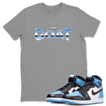 Air Jordan 1 UNC Toe The GOAT Crew Neck Sneaker Tees AJ1 OG High UNC Toe Sneaker T-Shirts Size Chart