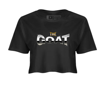 Air Jordan 11 Gratitude shirt to match jordans The Goat sneaker tees AJ11 Gratitude SNRT Sneaker Release Tees Black 2 Crop T-Shirt