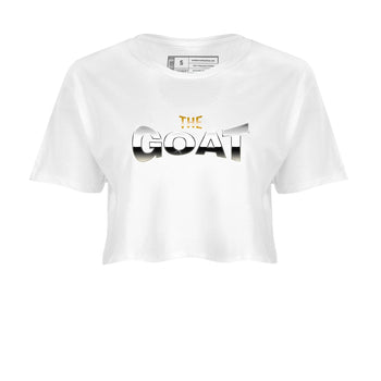 Air Jordan 11 Gratitude shirt to match jordans The Goat sneaker tees AJ11 Gratitude SNRT Sneaker Release Tees White 2 Crop T-Shirt