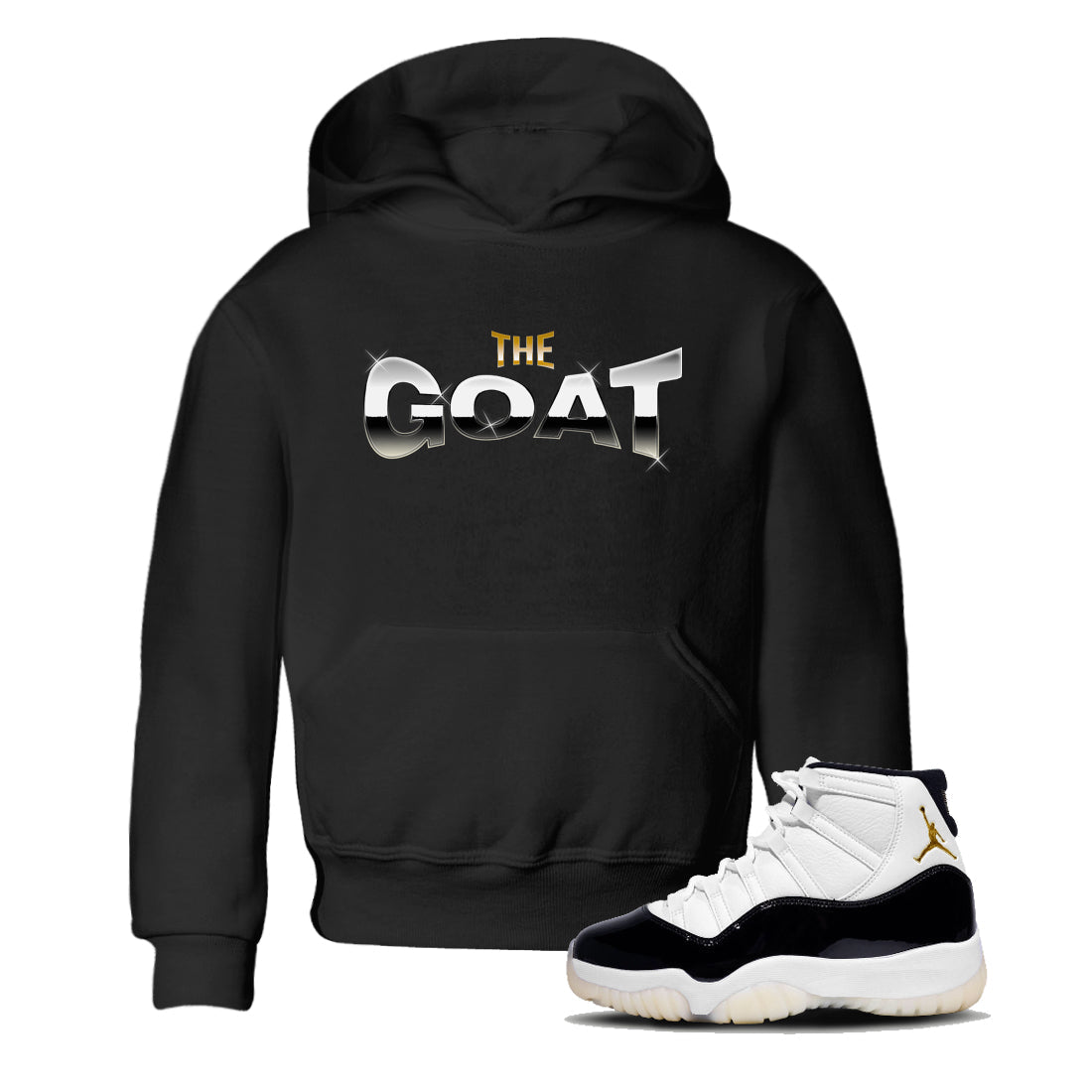 Air Jordan 11 Gratitude shirt to match jordans The Goat sneaker tees AJ11 Gratitude SNRT Sneaker Release Tees Baby Toddler Black 1 T-Shirt