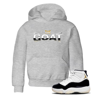 Air Jordan 11 Gratitude shirt to match jordans The Goat sneaker tees AJ11 Gratitude SNRT Sneaker Release Tees Baby Toddler Heather Grey 1 T-Shirt