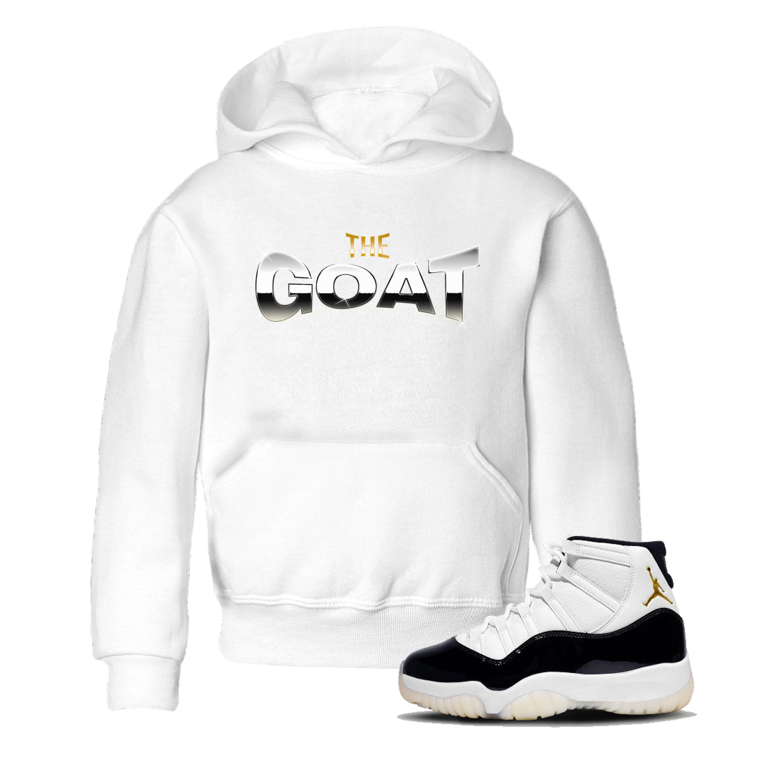 Air Jordan 11 Gratitude shirt to match jordans The Goat sneaker tees AJ11 Gratitude SNRT Sneaker Release Tees Baby Toddler White 1 T-Shirt