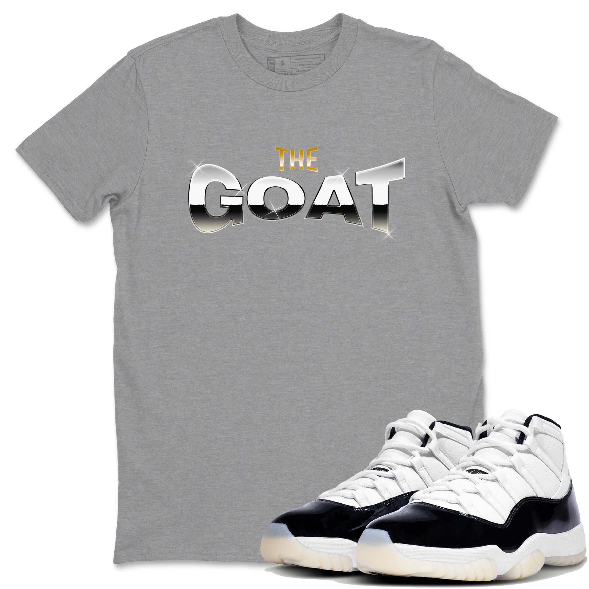 Air Jordan 11 Gratitude shirt to match jordans The Goat sneaker tees AJ11 Gratitude SNRT Sneaker Release Tees Unisex Heather Grey 1 T-Shirt