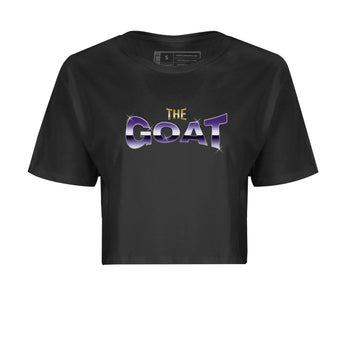 Air Jordan 12 Field Purple Sneaker Match Tees The Goat Sneaker Tees AJJordan 12 Lakers Sneaker Release Tees Women's Shirts Black 2