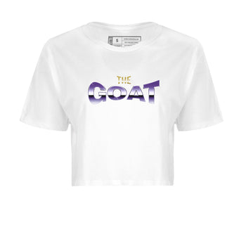 Air Jordan 12 Field Purple Sneaker Match Tees The Goat Sneaker Tees AJJordan 12 Lakers Sneaker Release Tees Women's Shirts White 2