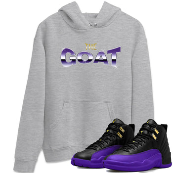 Air Jordan 12 Field Purple Sneaker Match Tees The Goat Sneaker Tees AJJordan 12 Lakers Sneaker Release Tees Unisex Shirts Heather Grey 1