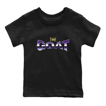 Air Jordan 12 Field Purple Sneaker Match Tees The Goat Sneaker Tees AJJordan 12 Lakers Sneaker Release Tees Kids Shirts Black 2