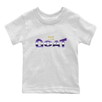 Air Jordan 12 Field Purple Sneaker Match Tees The Goat Sneaker Tees AJJordan 12 Lakers Sneaker Release Tees Kids Shirts White 2