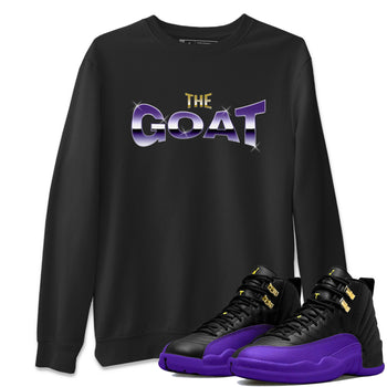 Air Jordan 12 Field Purple Sneaker Match Tees The Goat Sneaker Tees AJJordan 12 Lakers Sneaker Release Tees Unisex Shirts Black 1