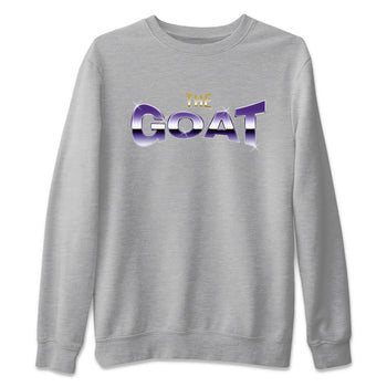 Air Jordan 12 Field Purple Sneaker Match Tees The Goat Sneaker Tees AJJordan 12 Lakers Sneaker Release Tees Unisex Shirts Heather Grey 2