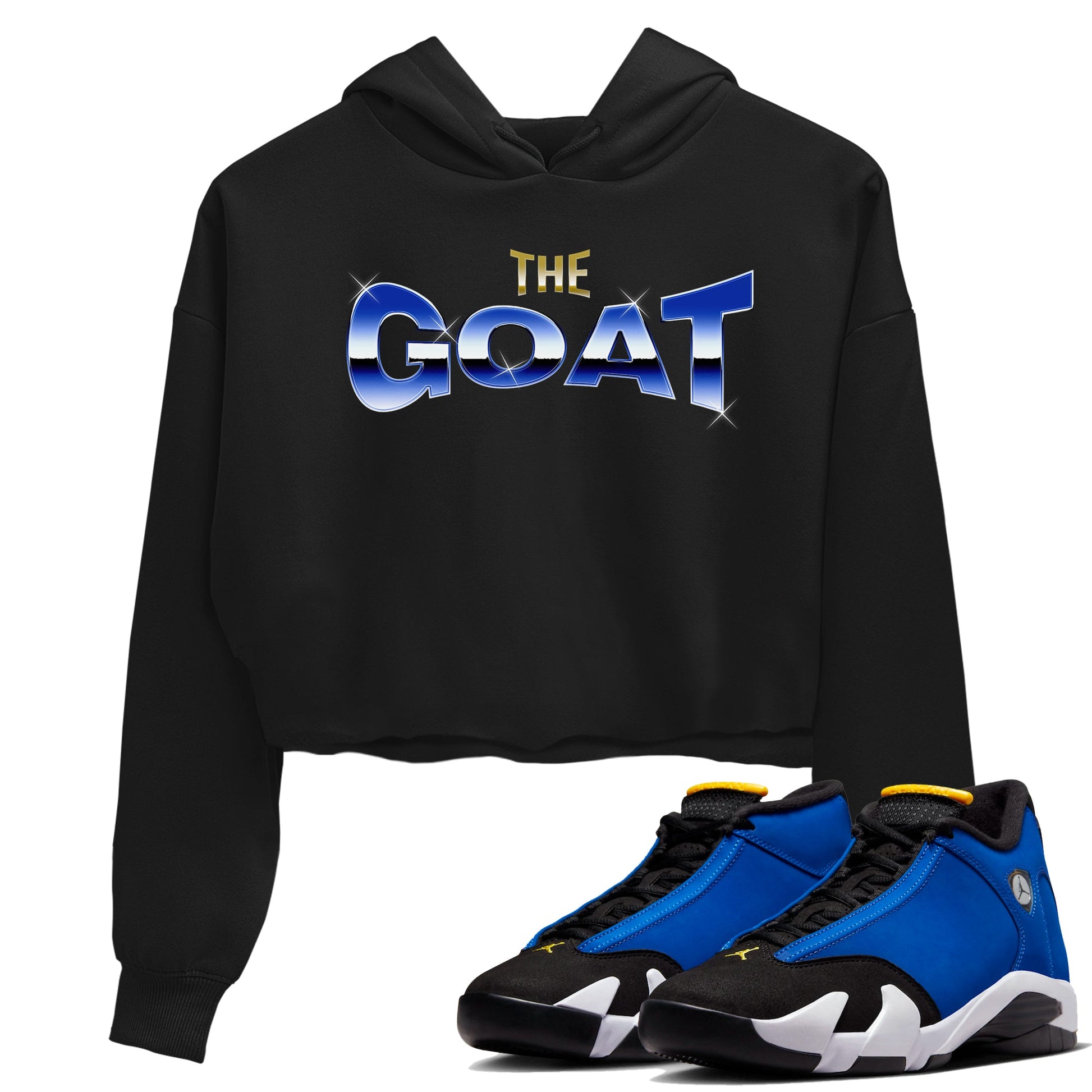 Air Jordan 14 Laney Sneaker Match Tees The Goat Sneaker Tees AJ14 Laney Sneaker Release Tees Women's Shirts Black 1