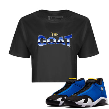 Air Jordan 14 Laney Sneaker Match Tees The Goat Sneaker Tees AJ14 Laney Sneaker Release Tees Women's Shirts Black 1