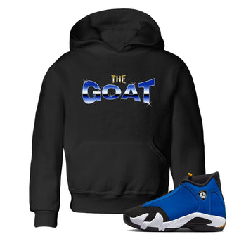 Air Jordan 14 Laney Sneaker Match Tees The Goat Sneaker Tees AJ14 Laney Sneaker Release Tees Kids Shirts Black 1