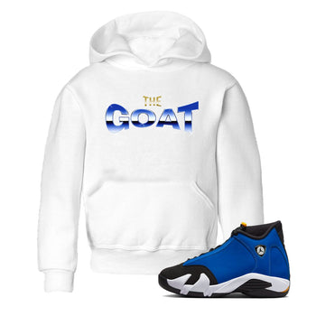 Air Jordan 14 Laney Sneaker Match Tees The Goat Sneaker Tees AJ14 Laney Sneaker Release Tees Kids Shirts White 1