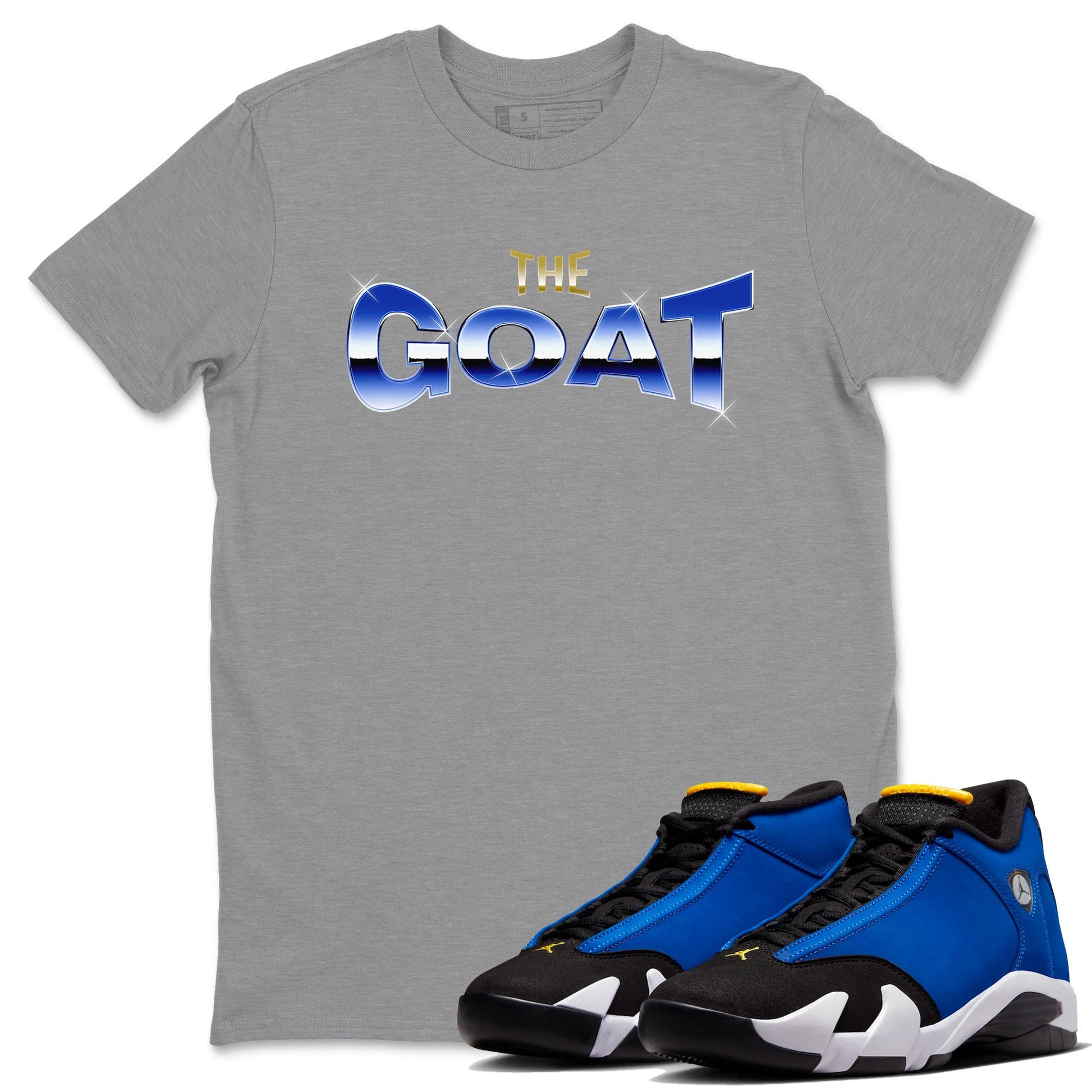 Air Jordan 14 Laney Sneaker Match Tees The Goat Sneaker Tees AJ14 Laney Sneaker Release Tees Unisex Shirts Heather Grey 1