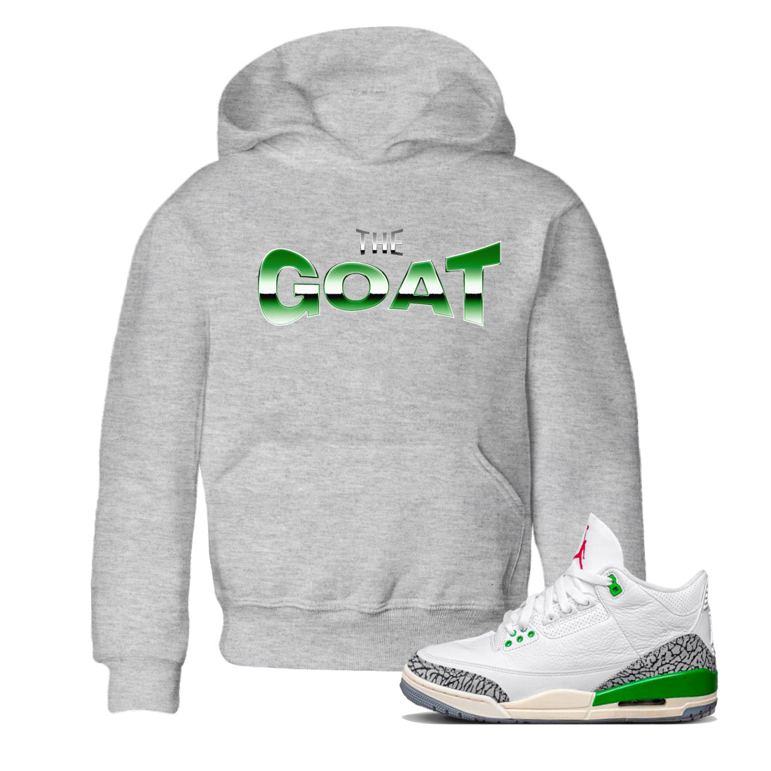 Air Jordan 3 Lucky Green Sneaker Match Tees The GOAT Sneaker Tees AJ3 Lucky Green Sneaker Release Tees  Heather Grey 1