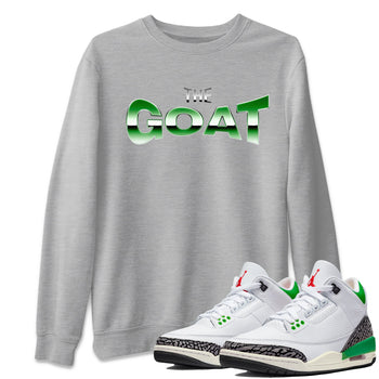 Air Jordan 3 Lucky Green Sneaker Match Tees The GOAT Sneaker Tees AJ3 Lucky Green Sneaker Release Tees Unisex Shirts Heather Grey 1