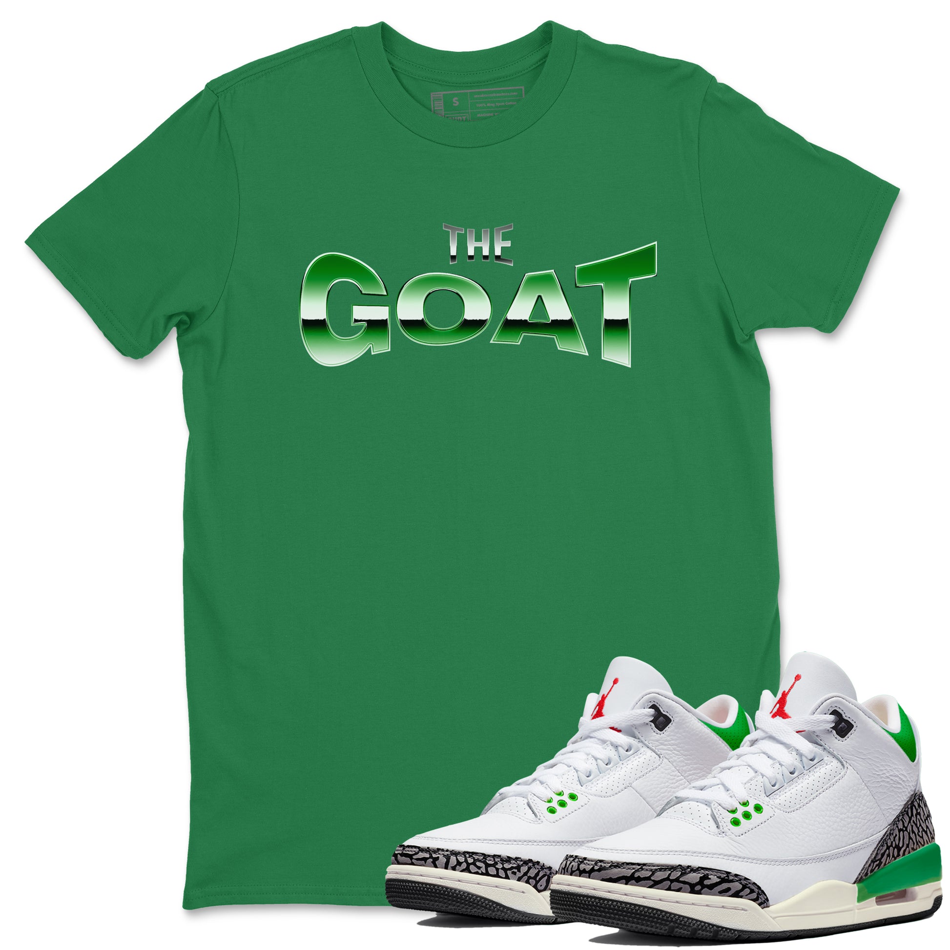Air Jordan 3 Lucky Green Sneaker Match Tees The GOAT Sneaker Tees AJ3 Lucky Green Sneaker Release Tees Unisex Shirts Black 1