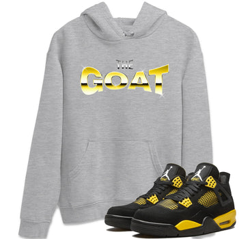 Air Jordan 4 Thunder Sneaker Match Tees The Goat Sneaker Tees AJ4 Thunder Jumpman Sneaker Release Tees Unisex Shirts Heather Grey 1