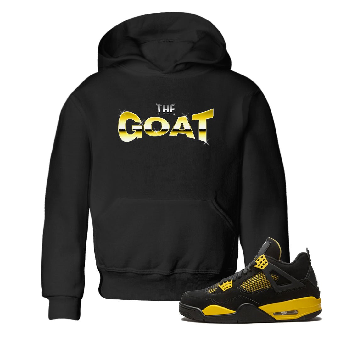 Air Jordan 4 Thunder The Goat Baby and Kids Sneaker Tees AJ4 Thunder JumpmanKids Sneaker Tees Washing and Care Tip