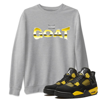 Air Jordan 4 Thunder Sneaker Match Tees The Goat Sneaker Tees AJ4 Thunder Jumpman Sneaker Release Tees Unisex Shirts Heather Grey 1