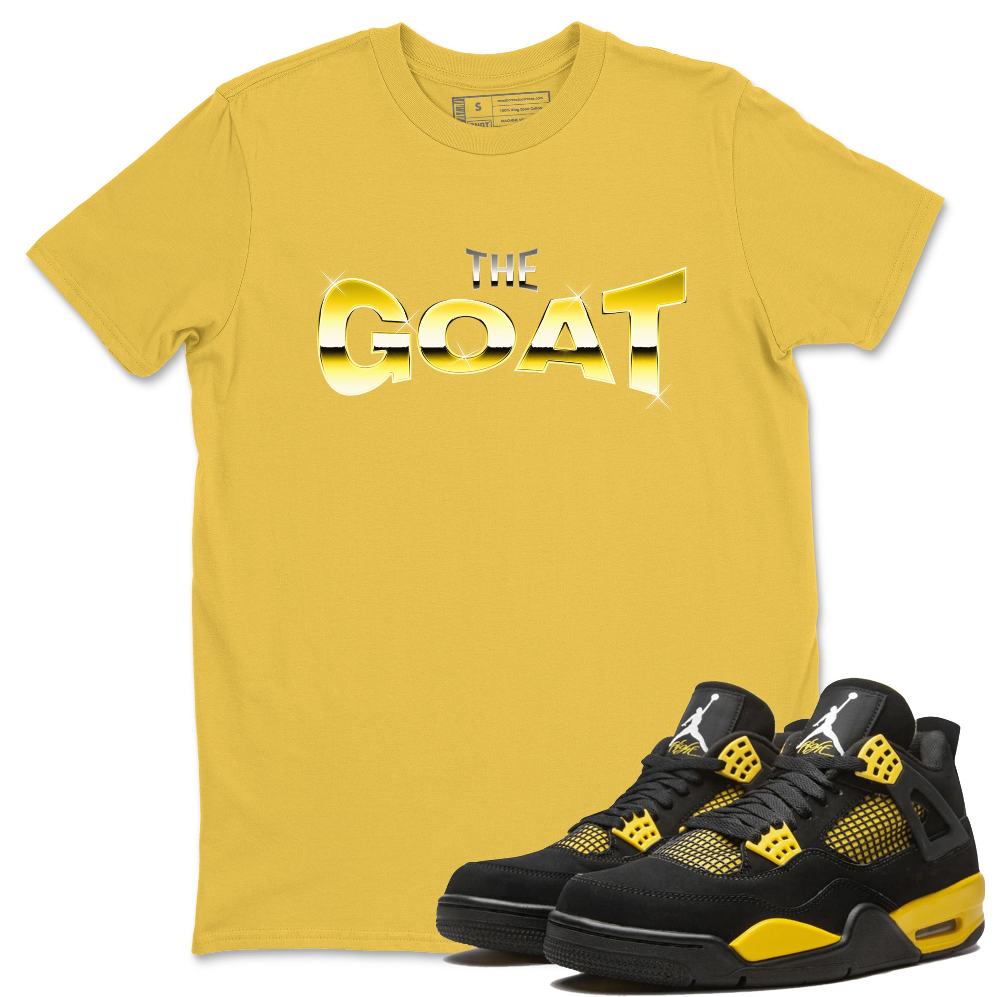 Air Jordan 4 Thunder Sneaker Match Tees The Goat Sneaker Tees AJ4 Thunder Jumpman Sneaker Release Tees Unisex Shirts Daisy 1