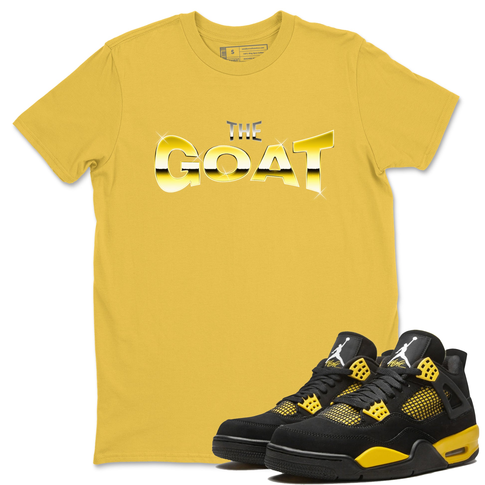 Air Jordan 4 Thunder Sneaker Match Tees The Goat Sneaker Tees AJ4 Thunder Jumpman Sneaker Release Tees Unisex Shirts Daisy 1